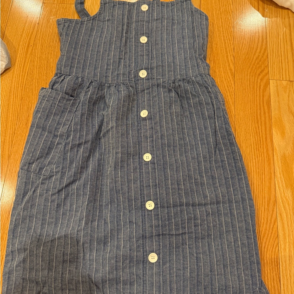 Epic Threads Blue Pinstripe Button-Front Sundress